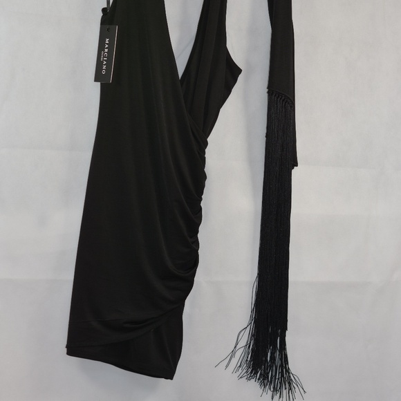 Marciano Guess Black Dress with Scarf SZ L NWT - Picture 3 of 11